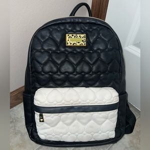 Betsey Johnson Quilted Heart Backpack